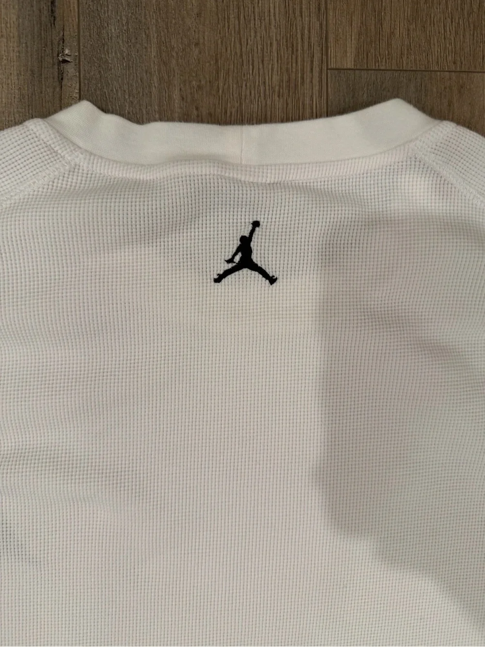 Jordan White Long Sleeve Crewneck with Black Jumpman